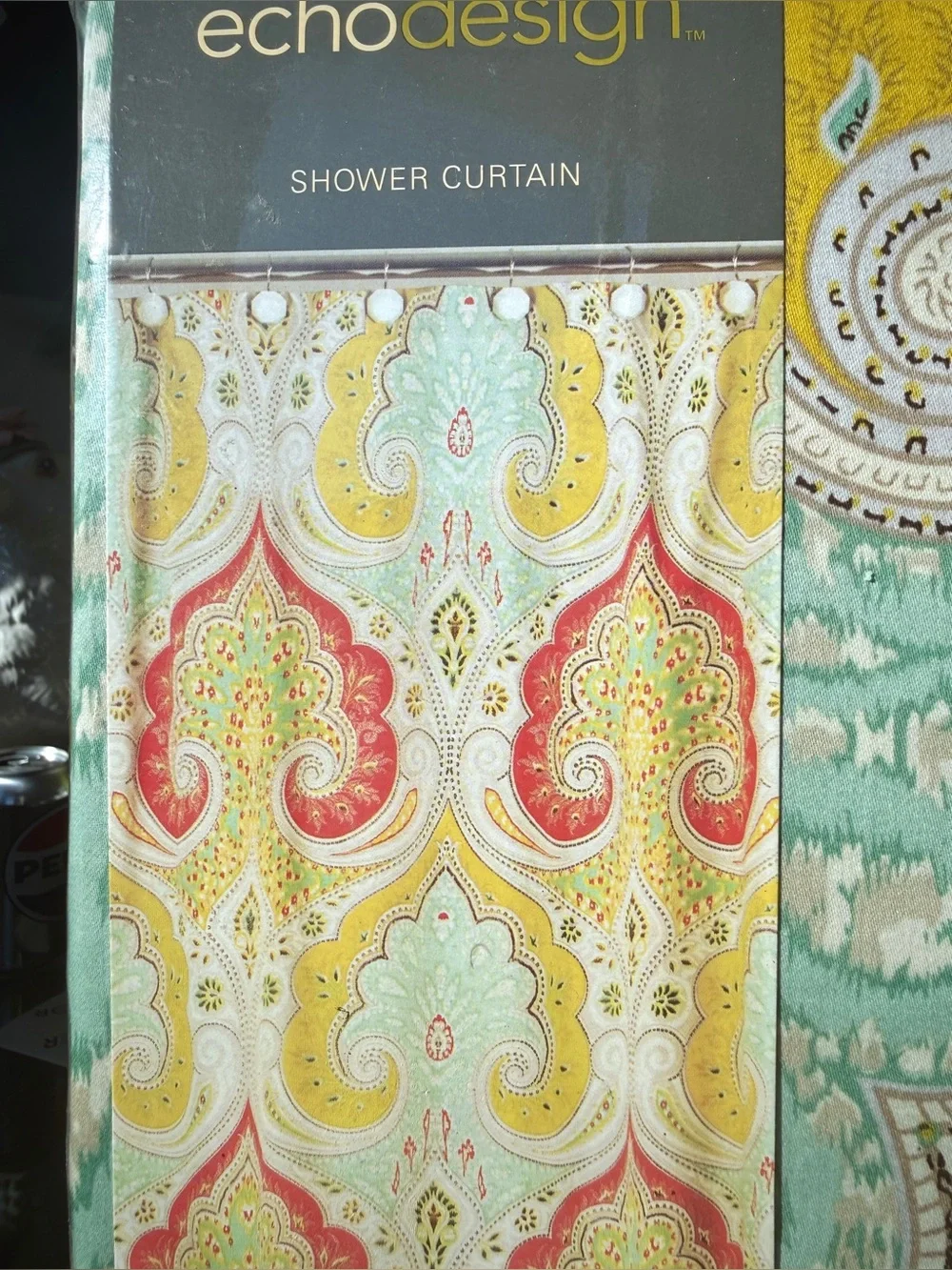 Echo Design Jaipur Cotton Paisley Shower Curtain 72x72 NIP